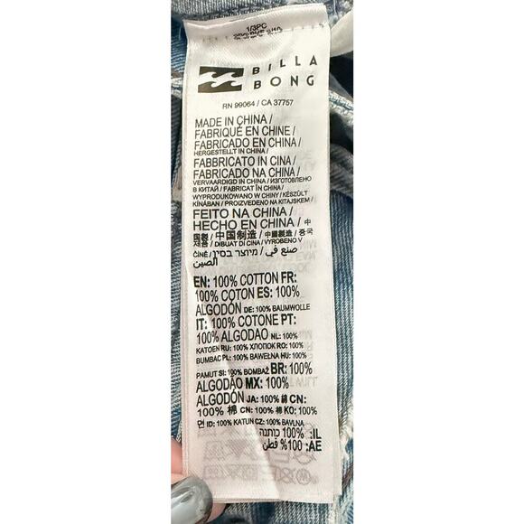 Billabong X Wrangler Womens High Rise Super Flare Blue Jeans Floral Patchwork 28 - Picture 15 of 16